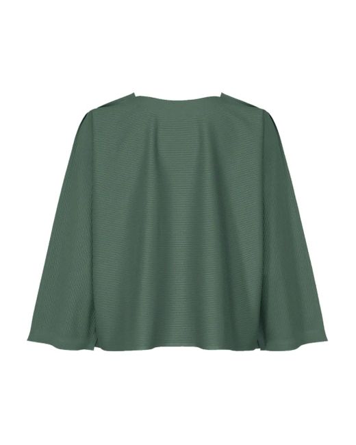 Pleats Please Issey Miyake Green Pleated Top