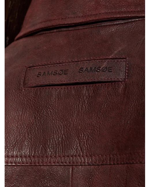Samsøe & Samsøe Brown Sashiva Leather Jacket