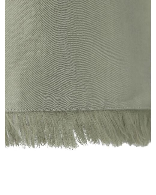 Antonelli Green Fringed-Trim Top