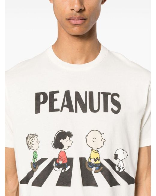 T-shirt en coton à imprimé Snoopy Mc2 Saint Barth pour homme en coloris White