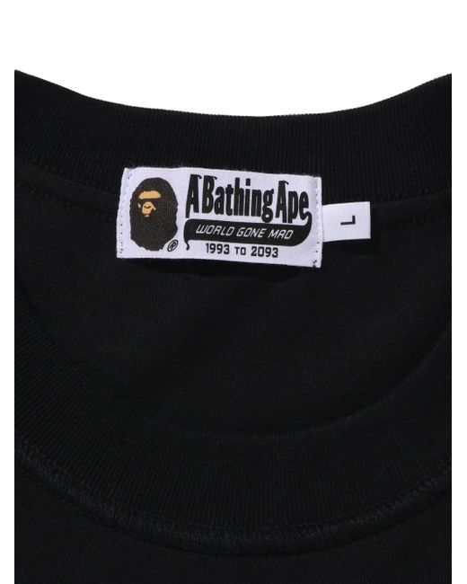 A Bathing Ape Black Logo-Graphic T-Shirt for men