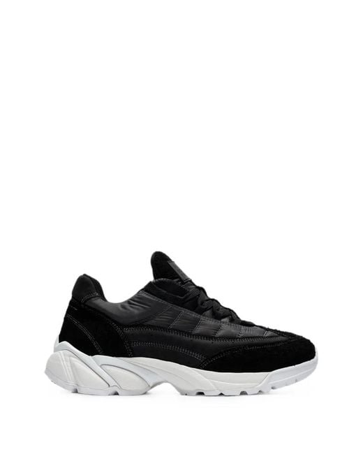MM6 by Maison Margiela Black Panelled Chunky Low-Top Sneakers