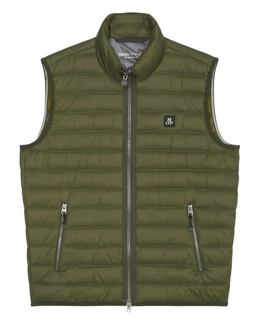 Marc O' Polo Green Quilted Zip-Up Gilet for men