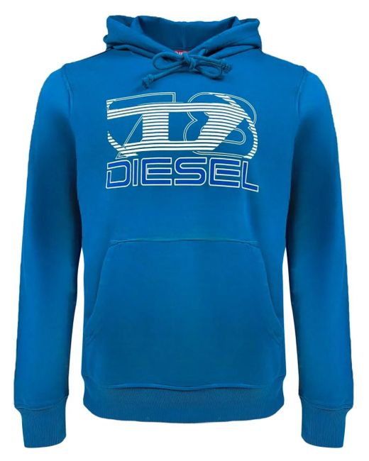 Felpa Con Cappuccio S-Ginn-Hood-K40 di DIESEL in Blue da Uomo