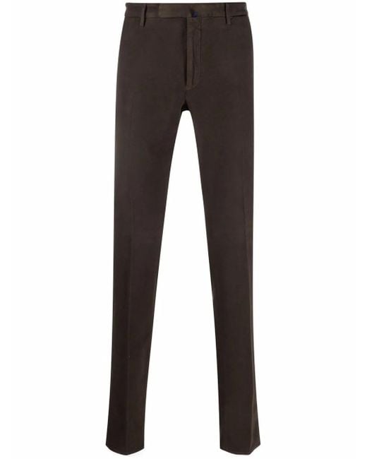 Incotex Black Slim-Cut Chinos for men