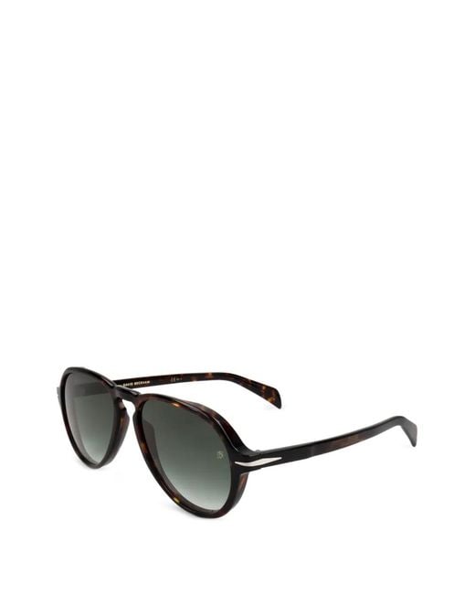 David Beckham Brown Tortoiseshell-Effect Pilot-Frame Sunglasses for men