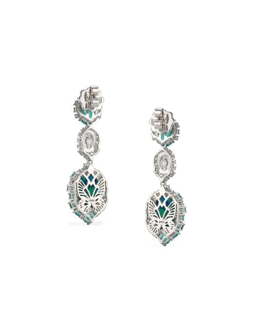 Anabela Chan Blue 18K Ocean Multi-Stone Earrings