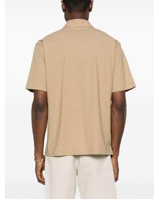 Herno Natural Short-sleeve Cotton Shirt for men