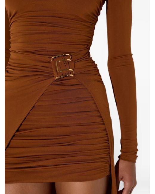 Elisabetta Franchi Brown Carpet Dress