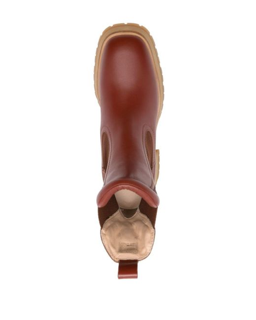 Stivali Chelsea Gigi 70mm di Moncler in Brown
