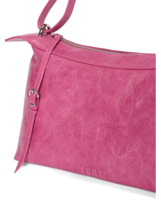 MSGM Pink Zip-Fastening Shoulder Bag