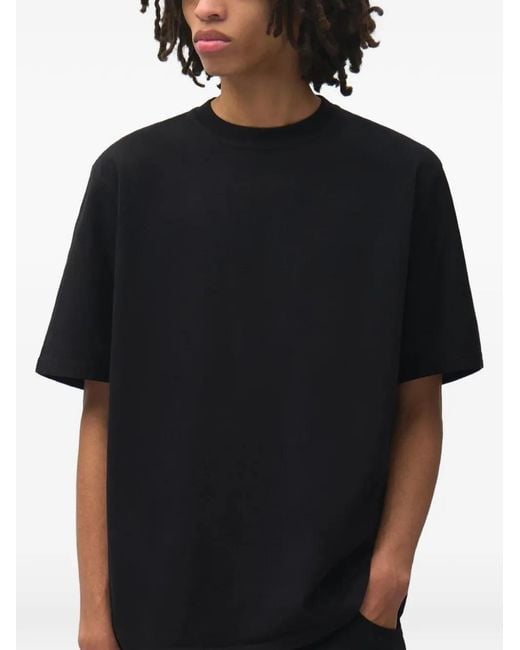 Arte' Black Emblem-Print T-Shirt for men