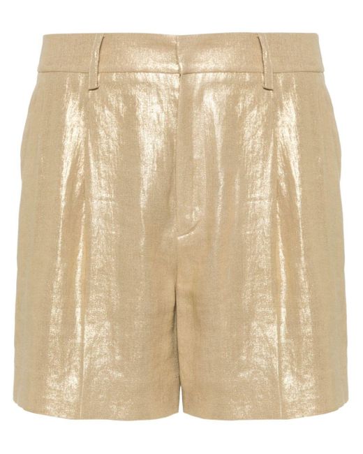 Ralph Lauren Collection Natural Beverleigh Foiled Linen Shorts