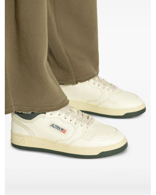 Autry White Sneakers Mit Shearling-Futter