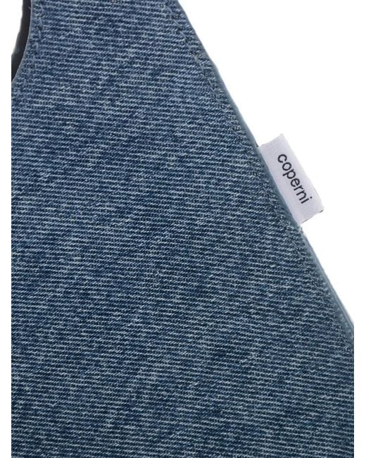 Coperni Blue Mini Swipe Canvas Tote Bag