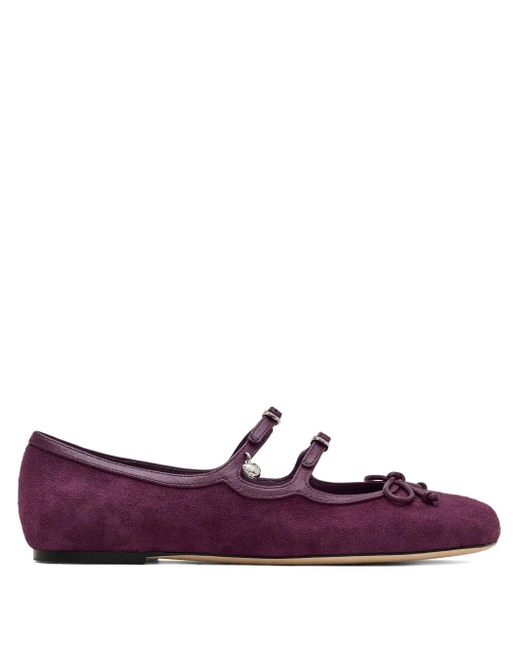 Marc Jacobs Purple Bow-Detail Ballerina Flats
