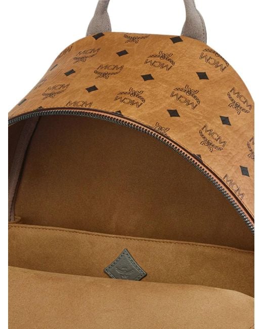 MCM Brown X We The Best Stark Medium Visetos-Print Backpack