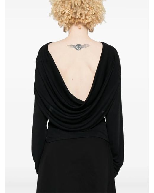 Top Drapeado Jacquemus de color Black