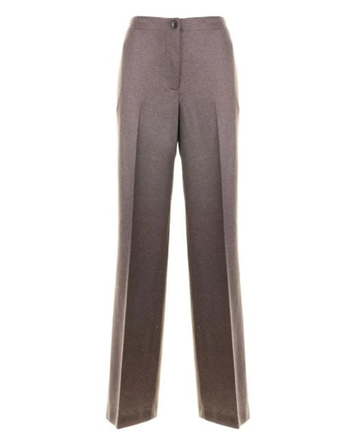 Seventy Gray Button-Fastening Trousers