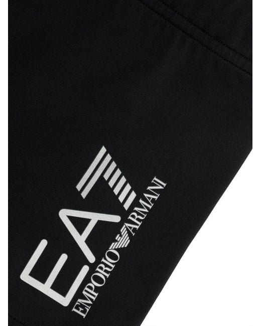 EA7 Black Logo-Print Boxers for men