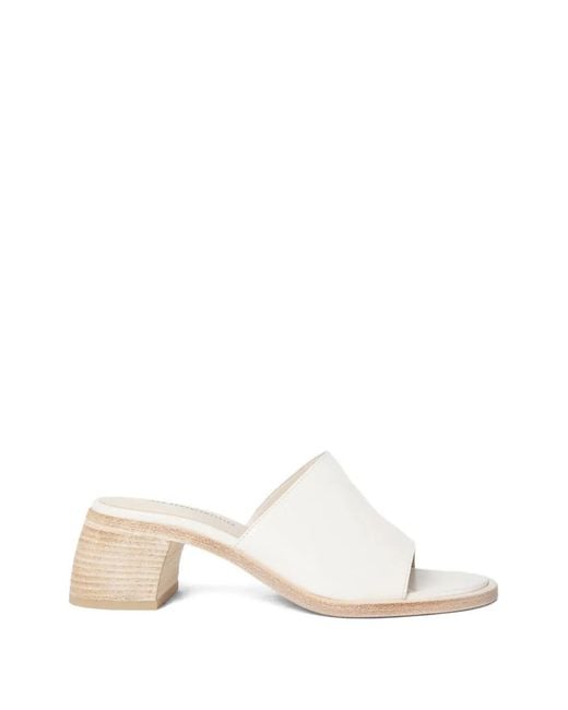Ann Demeulemeester White Lyra Smooth Nappa Leather Sandals