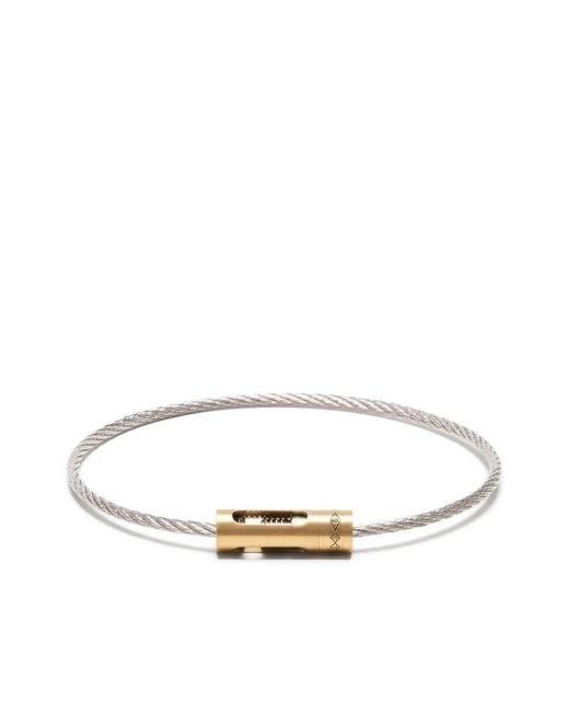 Le Gramme White 18Kt And Titanium 6G Cable Bracelet