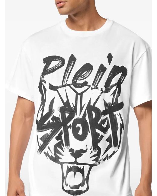 Philipp Plein White Round Neck T-Shirt for men