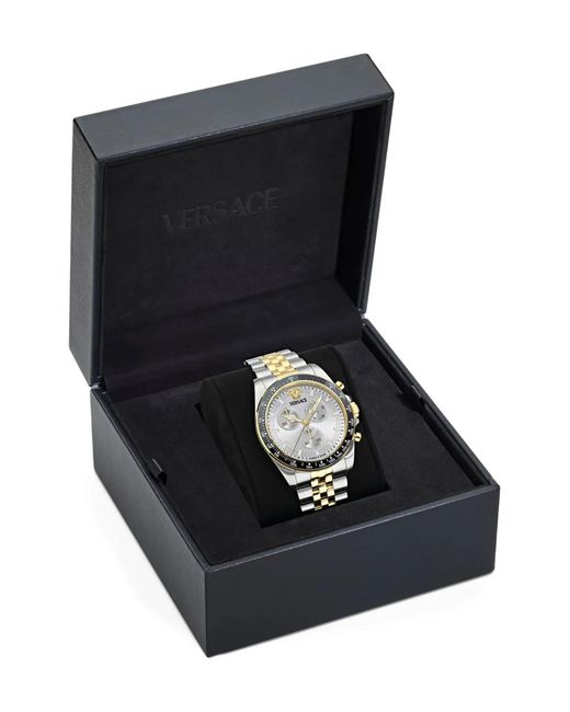 Versace Metallic Round-Face 43Mm for men