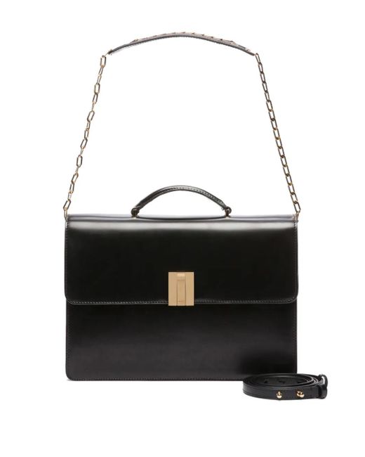 Bally Black Ollam Patent-Leather Crossbody Bag