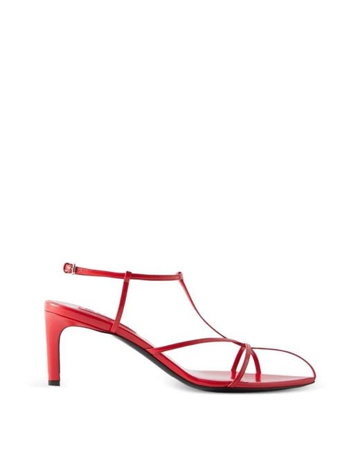 Jil Sander Pink Strap Heeled Sandals