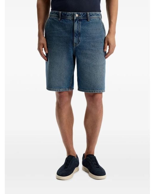 12 STOREEZ Blue Buttoned Denim Shorts for men