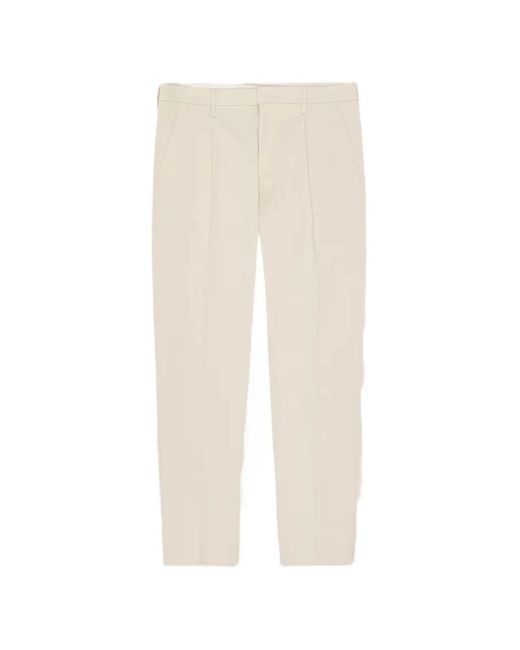 NN07 White Bill Pleated Trousers for men