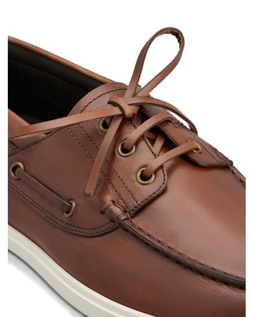 Tod's Brown Lace-Up Fastening Boat Shoes for men