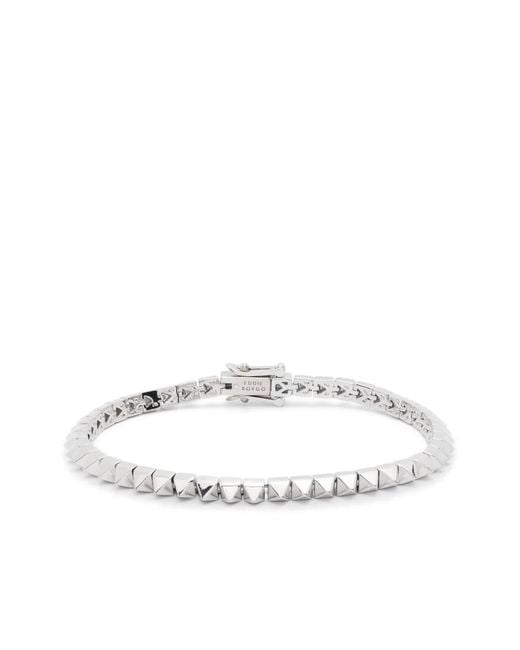 Eddie Borgo White Pyramid Tennis Bracelet