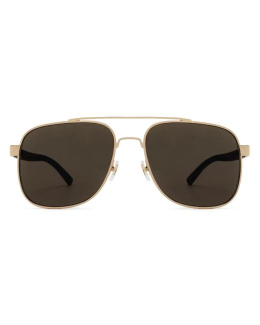 Gucci Brown Pilot-Frame Sunglasses for men