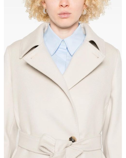 Max Mara Jas Van Scheerwol in het White