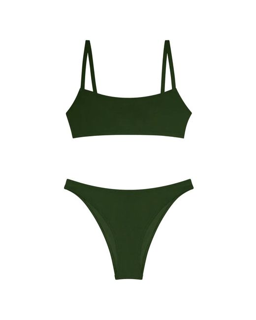 Lido Green Bikini À Encolure Ronde