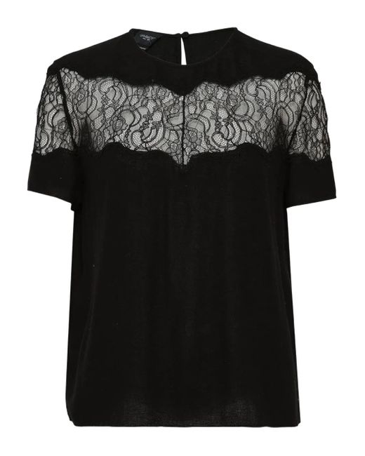 Giambattista Valli レーストリム ブラウス Black