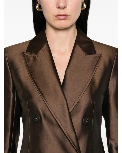 Max Mara Brown Double-Breasted Blazer