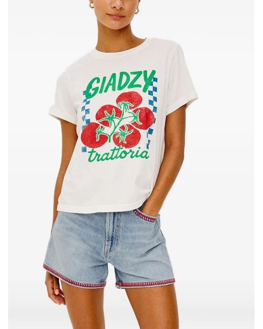 Rails White Xgiadzy Graphic-Print T-Shirt