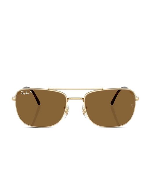 Ray-Ban Natural Double-Bridge Pilot Sunglasses