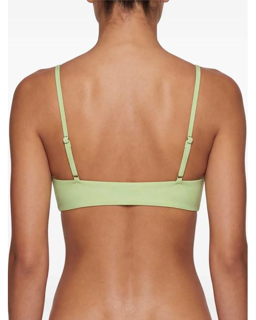 Christopher Esber Green Ruched Bikini Top
