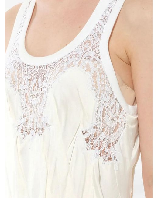 Givenchy White Lace-Detail Asymmetric Midi Dress