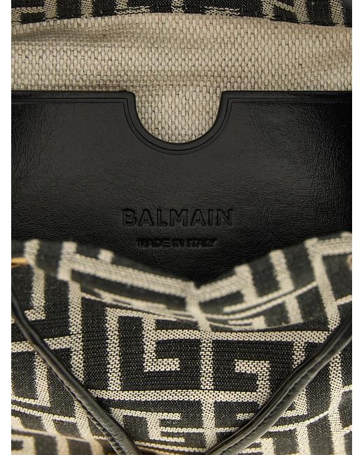 Balmain Black Pulse Monogram Jacquard Bucket Bag
