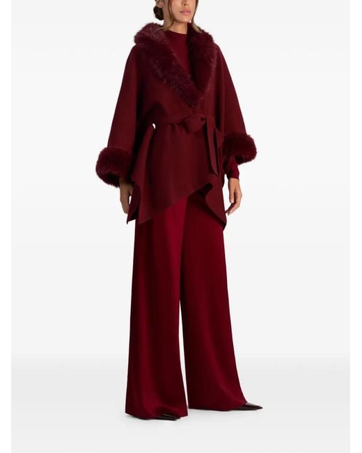Alice + Olivia Red Joanne Wool Coat