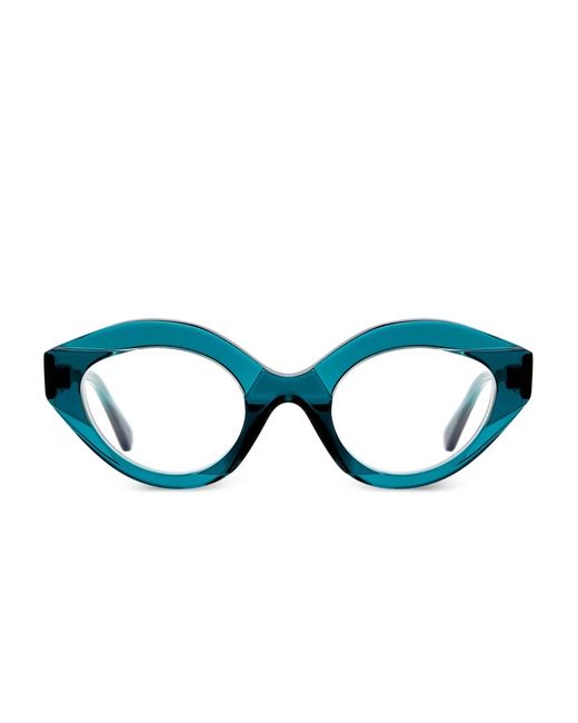 Kuboraum Blue Oval-Frame Glasses