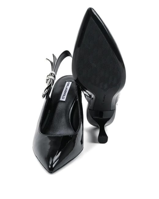 Karl Lagerfeld Black Sienna Slingback Pumps