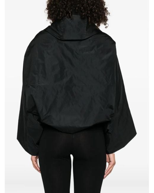 P.A.R.O.S.H. Black Pimpy Self-Tie Cape Jacket