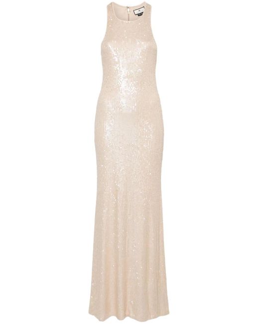 Elisabetta Franchi White Abendkleid Mit Pailletten