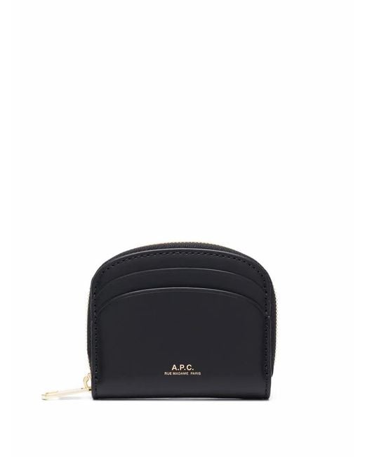 A.P.C. Black Mini Portefeuille Demi-lune